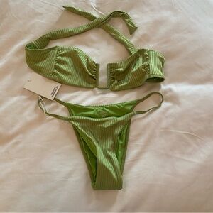 Monday Swimwear NWT Pear Wide Rib Bikini